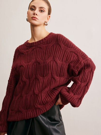 Ensemble avec Pull Oversize En Maille Et Jupe Structurée pour Femmes | Idéal pour L’Automne Et L’Hiver