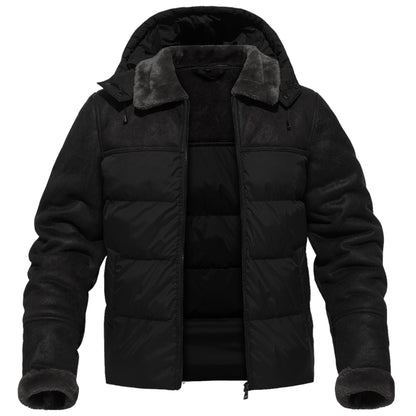 Doudoune D'Hiver avec Capuche Amovible pour Hommes | Idéale pour Les Journées Froides