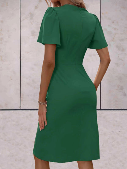 Robe Portefeuille Avec Col En V Pour Femme | Idéale Pour Occasions Et Usage Quotidien
