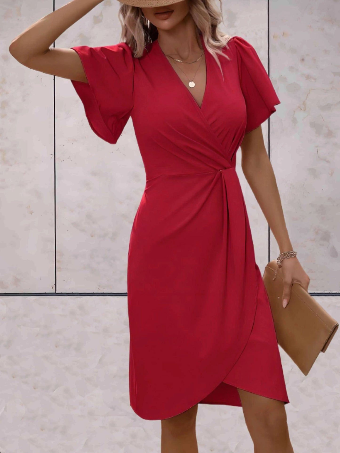Robe Portefeuille Avec Col En V Pour Femme | Idéale Pour Occasions Et Usage Quotidien