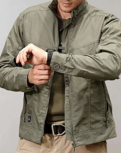 Veste À Col Haut avec Fermeture Zippée Et Poches Multiples pour Hommes | Idéale pour Les Activités Extérieures