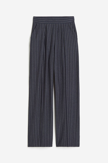 Pantalon Large Avec Plis À Taille Standard Pour Femmes | Idéal Pour Un Usage Quotidien