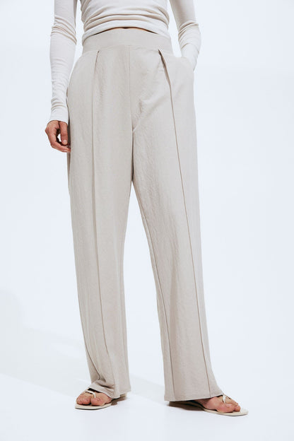 Pantalon Large Avec Plis À Taille Standard Pour Femmes | Idéal Pour Un Usage Quotidien