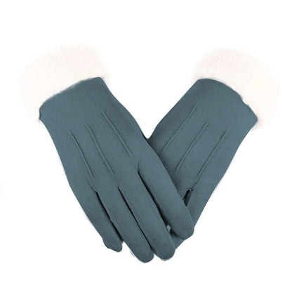 Gants à Finition Douce avec Bordure au Poignet pour Femmes | Idéaux pour les Journées Froides