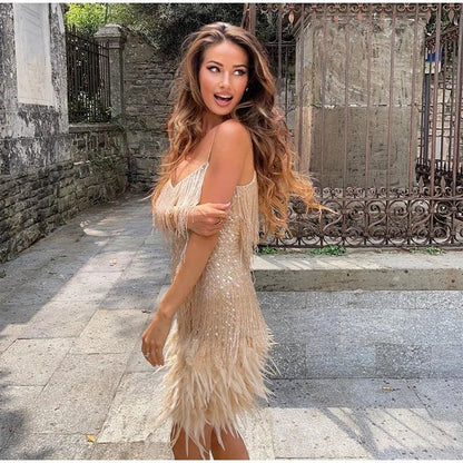 Robe Longue Femme | Volants Fluides & Dos Nu | Élégance Cérémonie