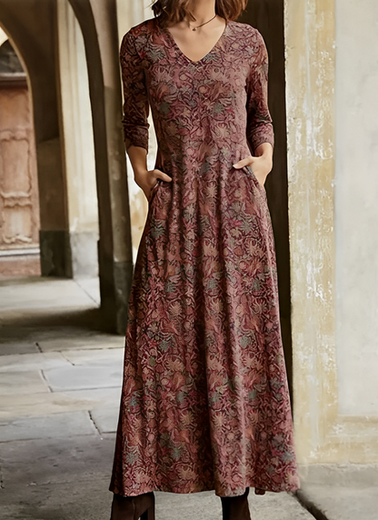 Robe Longue à Motif Floral pour Femme | Idéale pour les Journées Ensoleillées