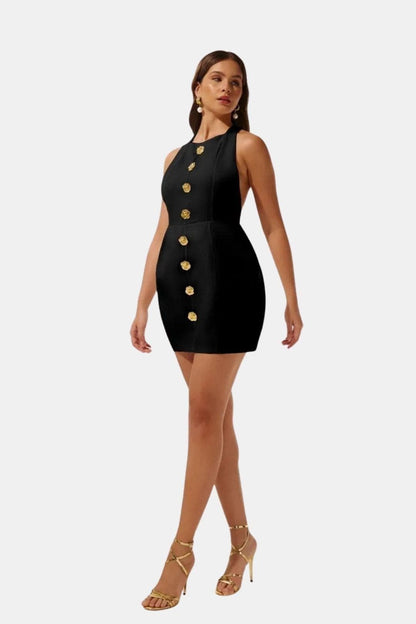 Robe Mini Avec Col Halter Et Dos Ouvert Pour Femme | Idéal Pour Soirées Et Événements