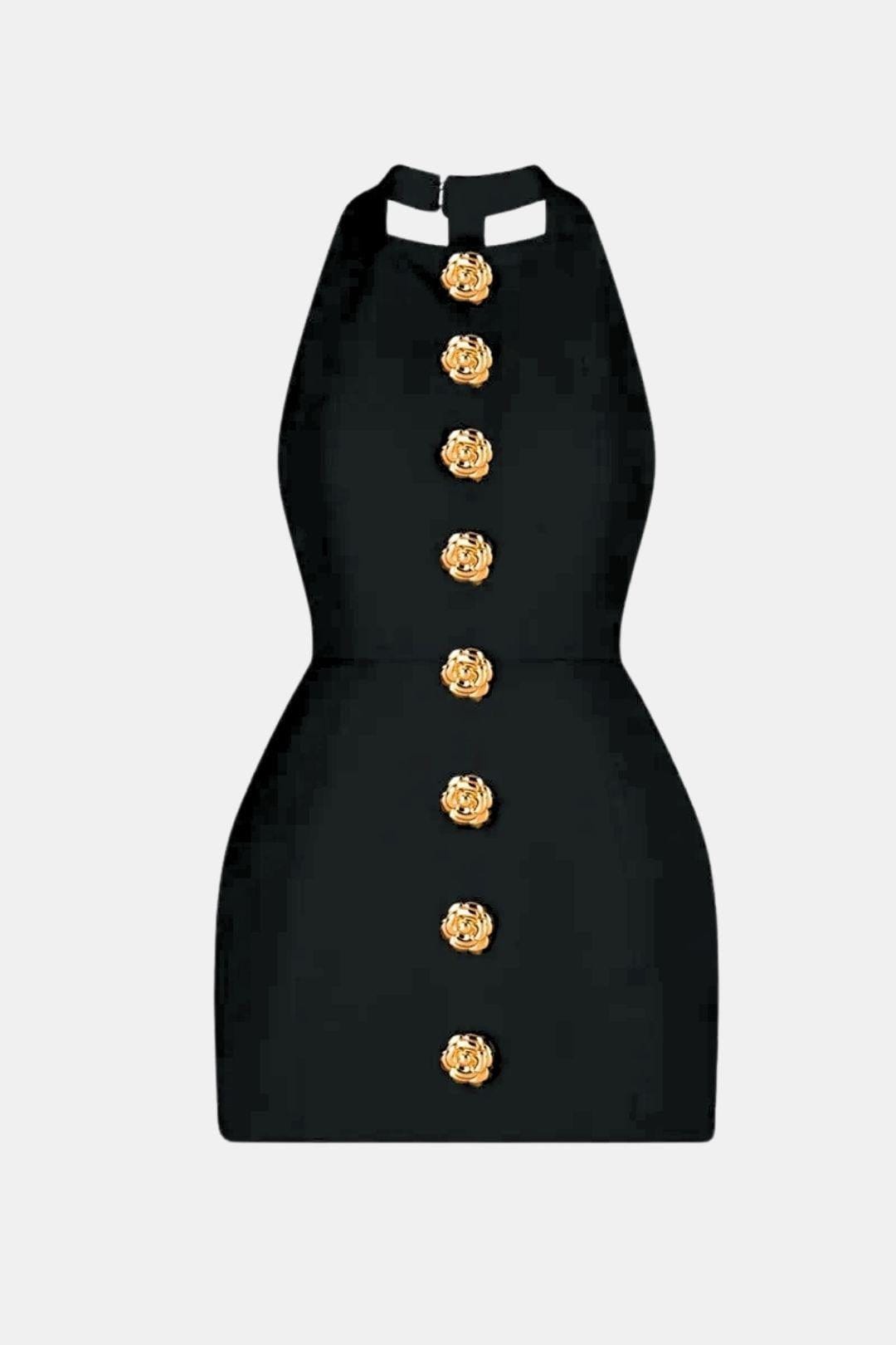 Robe Mini Avec Col Halter Et Dos Ouvert Pour Femme | Idéal Pour Soirées Et Événements