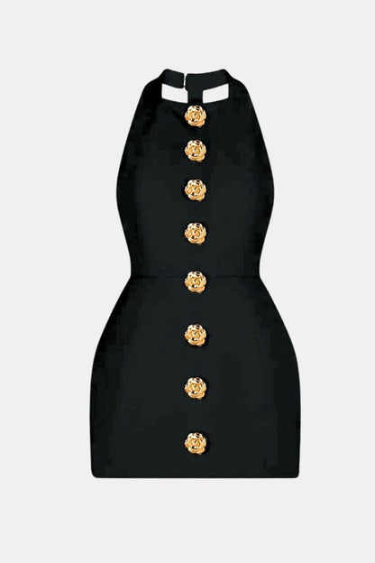 Robe Mini Avec Col Halter Et Dos Ouvert Pour Femme | Idéal Pour Soirées Et Événements