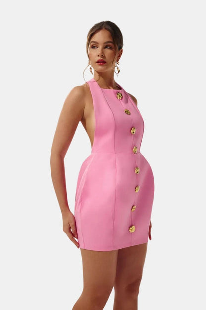 Robe Mini Avec Col Halter Et Dos Ouvert Pour Femme | Idéal Pour Soirées Et Événements