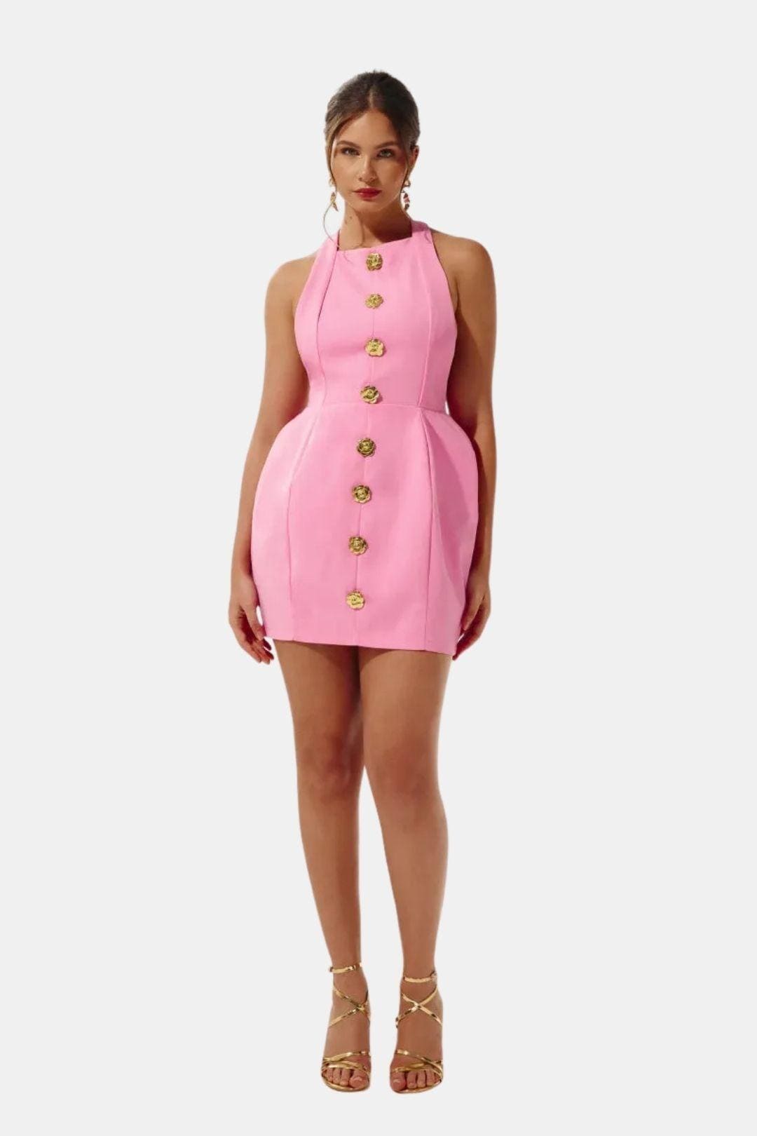 Robe Mini Avec Col Halter Et Dos Ouvert Pour Femme | Idéal Pour Soirées Et Événements