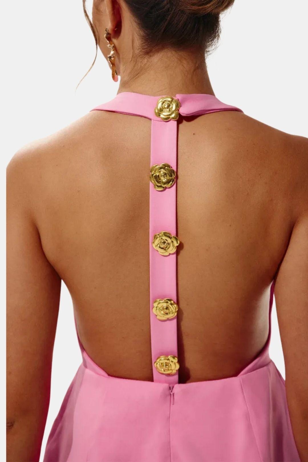 Robe Mini Avec Col Halter Et Dos Ouvert Pour Femme | Idéal Pour Soirées Et Événements