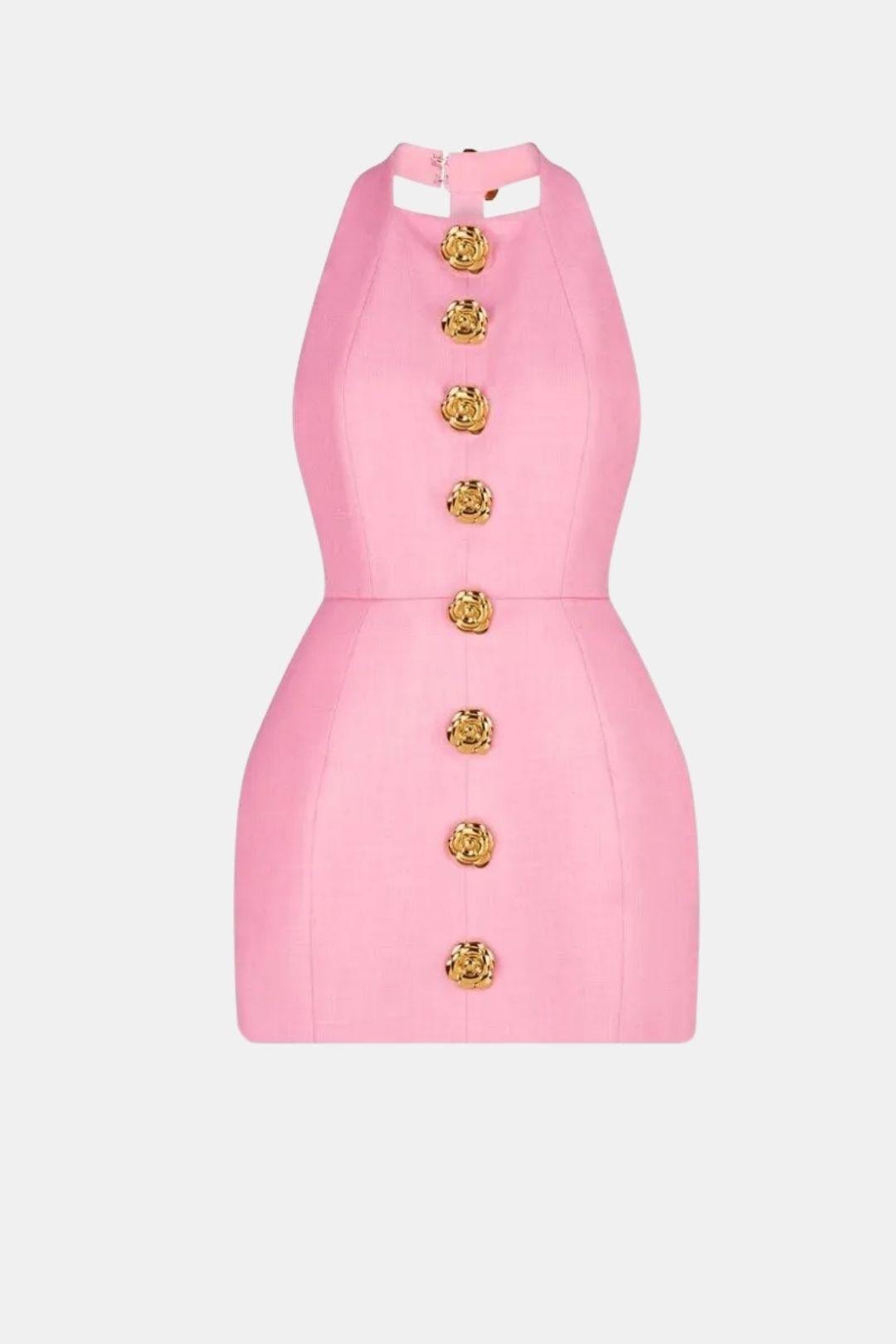 Robe Mini Avec Col Halter Et Dos Ouvert Pour Femme | Idéal Pour Soirées Et Événements