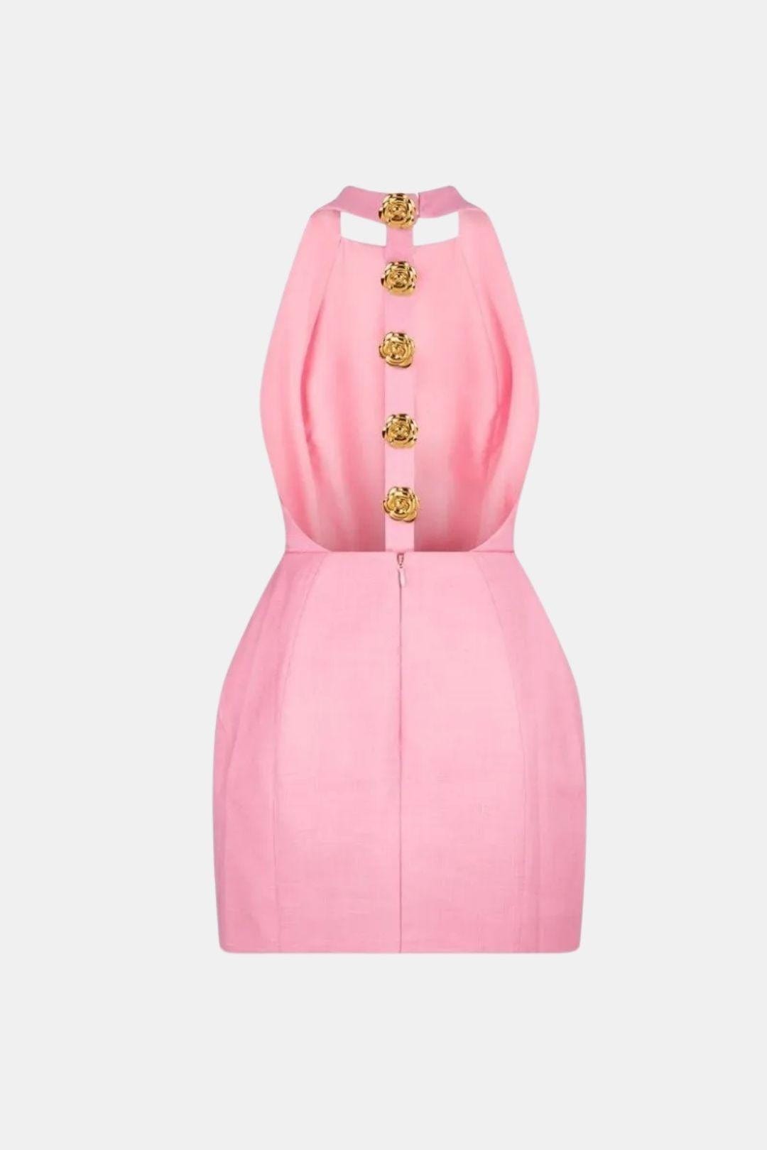 Robe Mini Avec Col Halter Et Dos Ouvert Pour Femme | Idéal Pour Soirées Et Événements