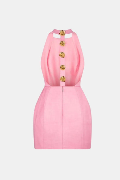 Robe Mini Avec Col Halter Et Dos Ouvert Pour Femme | Idéal Pour Soirées Et Événements