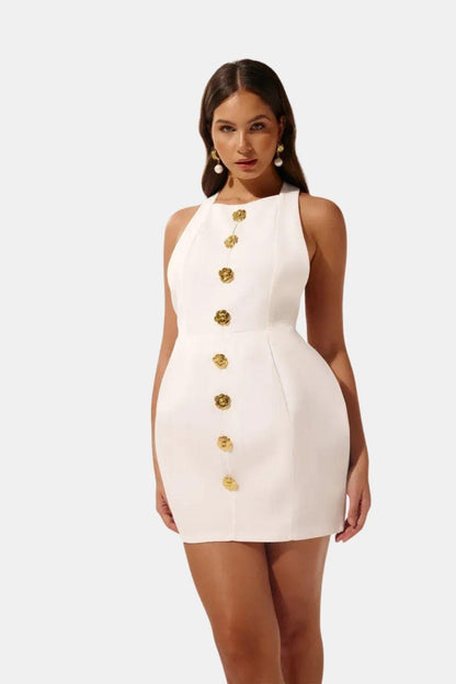 Robe Mini Avec Col Halter Et Dos Ouvert Pour Femme | Idéal Pour Soirées Et Événements
