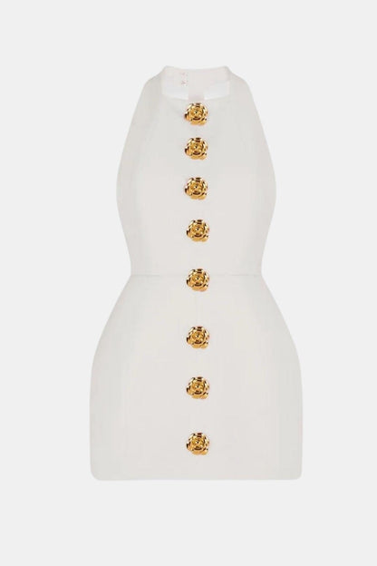 Robe Mini Avec Col Halter Et Dos Ouvert Pour Femme | Idéal Pour Soirées Et Événements