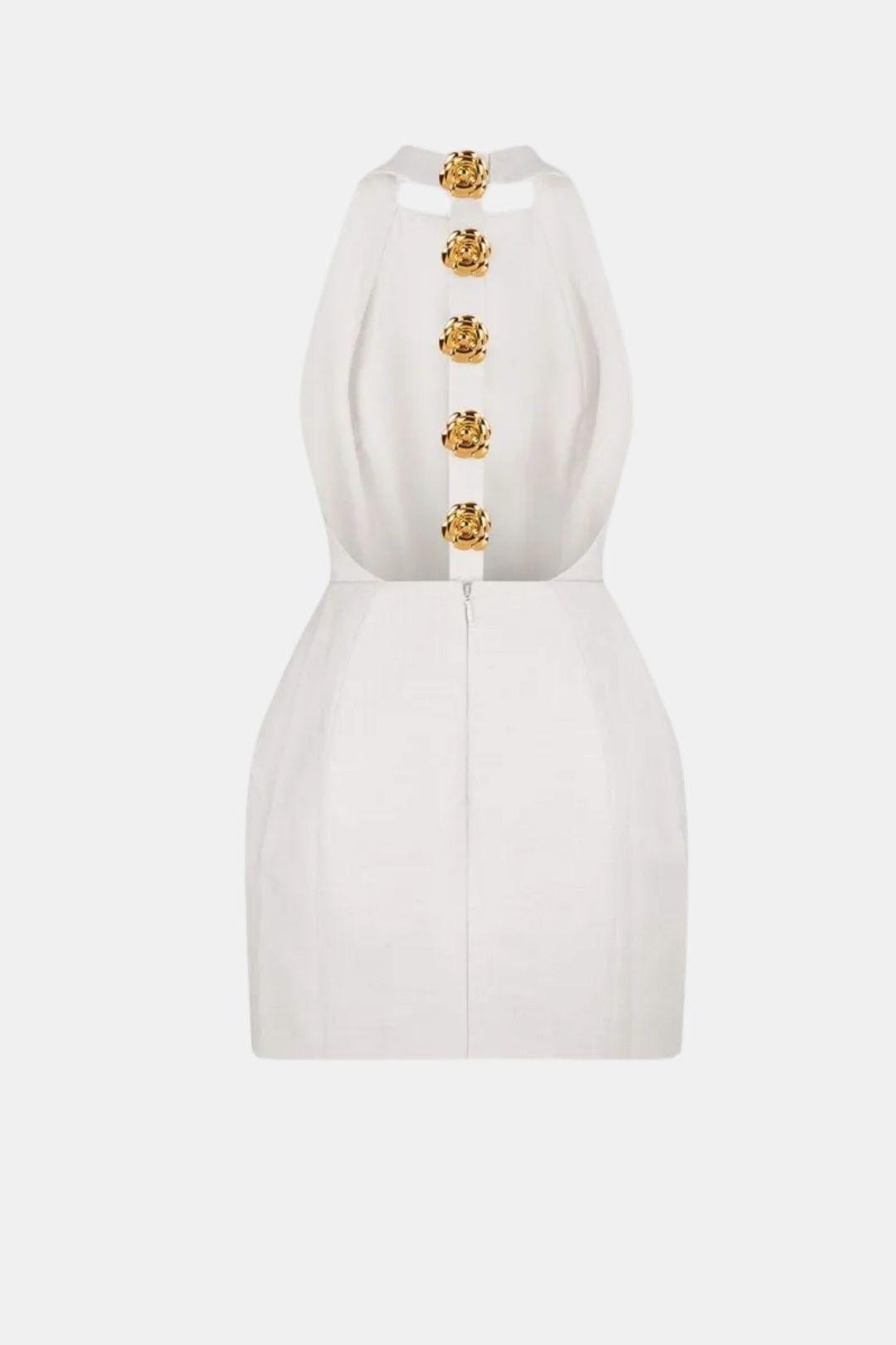 Robe Mini Avec Col Halter Et Dos Ouvert Pour Femme | Idéal Pour Soirées Et Événements