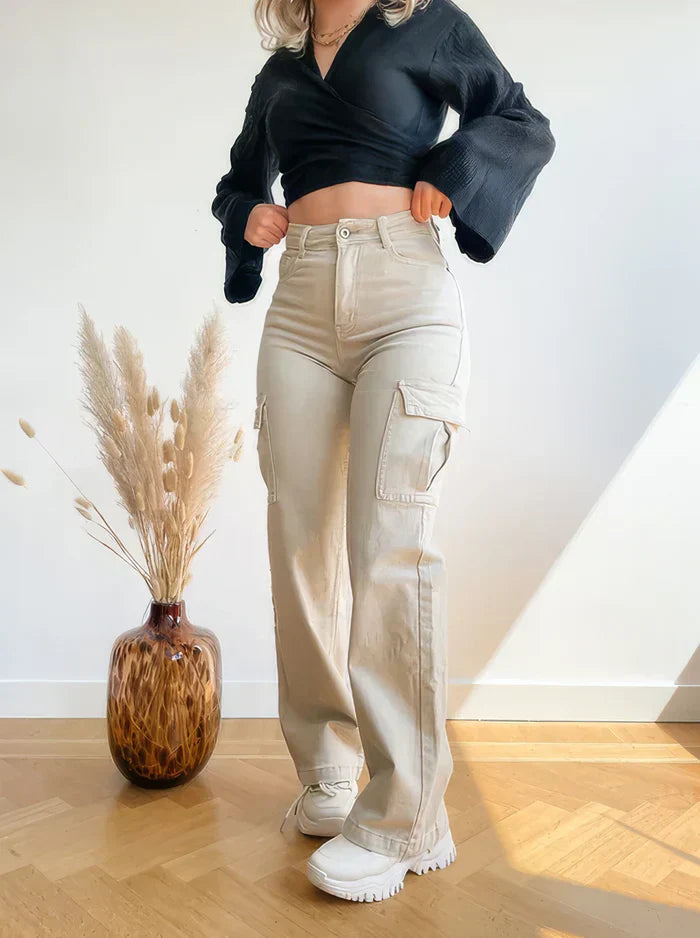 Pantalon Cargo Fonctionnel pour Femme avec Poches Spacieuses | Idéal pour un Look Décontracté