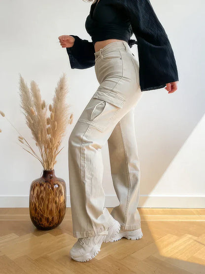Pantalon Cargo Fonctionnel pour Femme avec Poches Spacieuses | Idéal pour un Look Décontracté