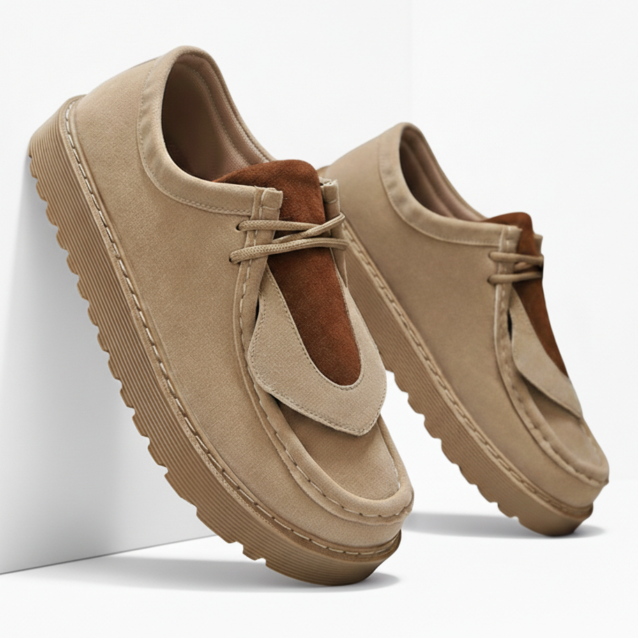 Chaussures à lacets à semelle épaisse pour homme | Idéal pour l’automne et les occasions décontractées