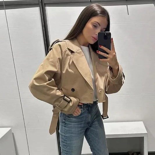 Trench-Coat Long avec Ceinture pour Femme | Idéal pour la Mi-Saison