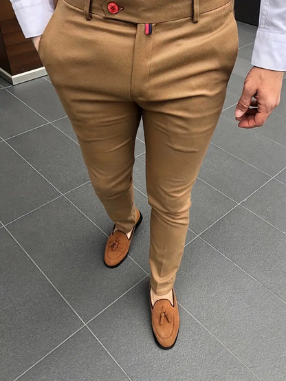 Pantalon De Costume À Coupe Ajustée Pour Homme | Idéal Pour Occasions Formelles