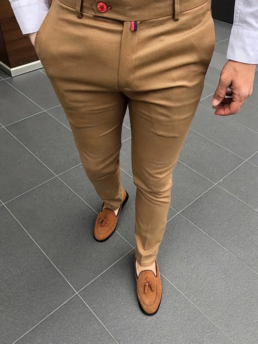 Pantalon De Costume À Coupe Ajustée Pour Homme | Idéal Pour Occasions Formelles