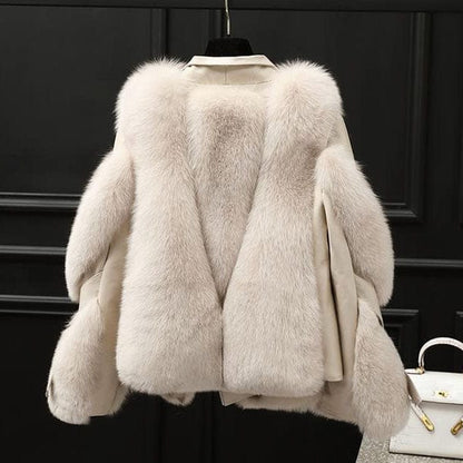 Veste avec Col Imitation Fourrure et Coupe Ajustée pour Femme | Idéale pour la Mi-Saison