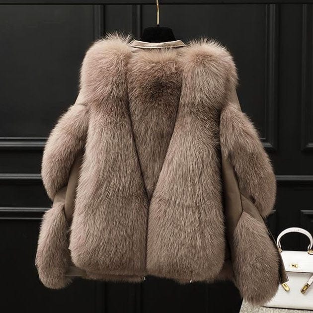 Veste avec Col Imitation Fourrure et Coupe Ajustée pour Femme | Idéale pour la Mi-Saison