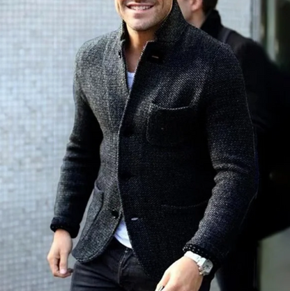 Manteau Long Uni avec Coupe Épaisse pour Homme | Idéal pour L’Hiver