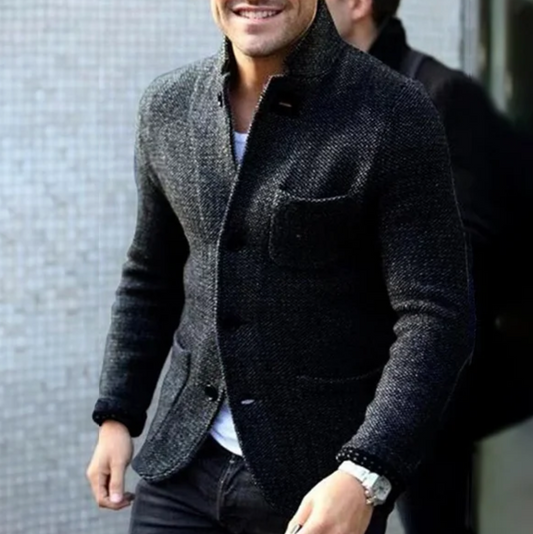 Manteau Long Uni avec Coupe Épaisse pour Homme | Idéal pour L’Hiver