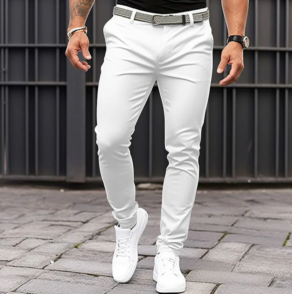 Pantalon Slim Avec Coupe Ajustée Pour Homme | Idéal Pour Tenues Quotidiennes Ou Occasions Formelles