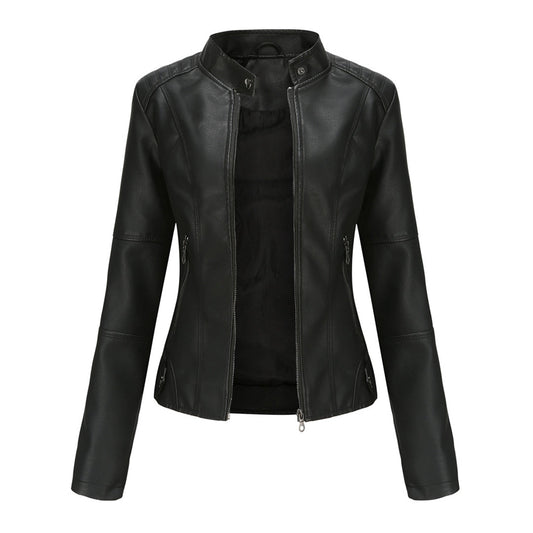 Veste Courte À Col Et Fermeture Zippée pour Femme | Idéale pour Mi-Saison
