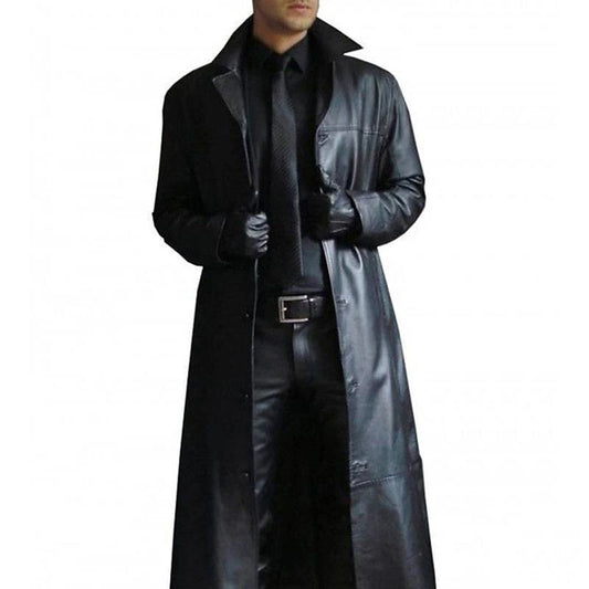 Manteau Long d’Hiver avec Col Revers et Poches pour Hommes | Idéal pour Automne et Hiver