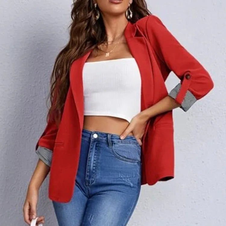 Blazer Rose À Coupe Décontractée Pour Femme | Idéal Pour Le Travail Et Les Sorties