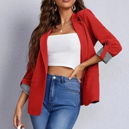 Blazer Rose À Coupe Décontractée Pour Femme | Idéal Pour Le Travail Et Les Sorties