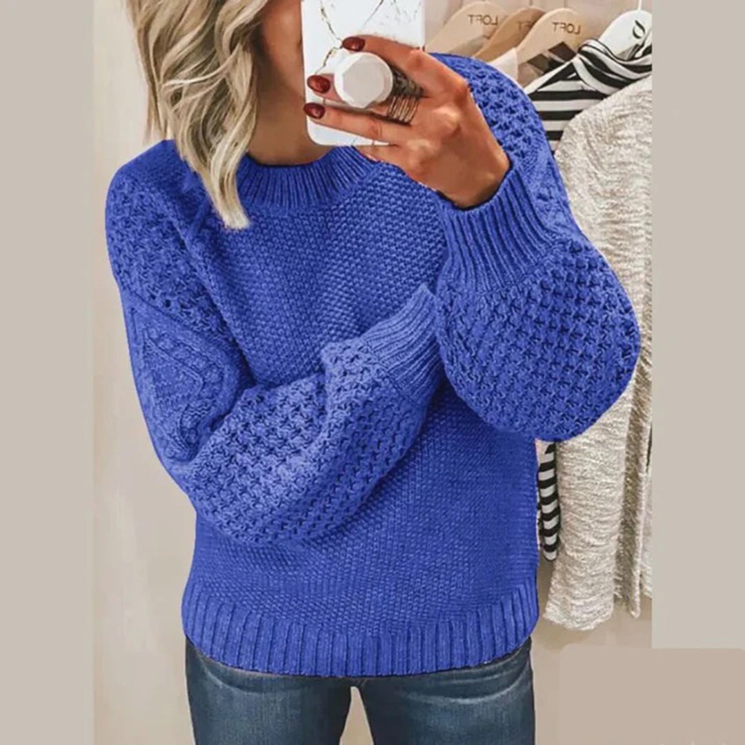 Pull à Manches Longues pour Femme en Matière Synthétique | Idéal pour l’Hiver