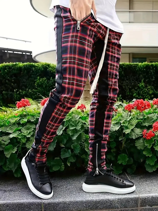 Pantalon À Carreaux Coupe Droite Pour Hommes | Idéal Pour La Saison Estivale