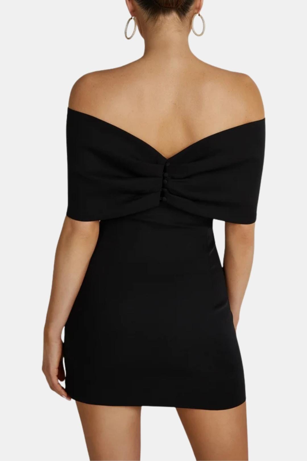 Robe Mini Épaules Dénudées Avec Détail Nœud Pour Femme | Idéal Pour Soirées Et Événements