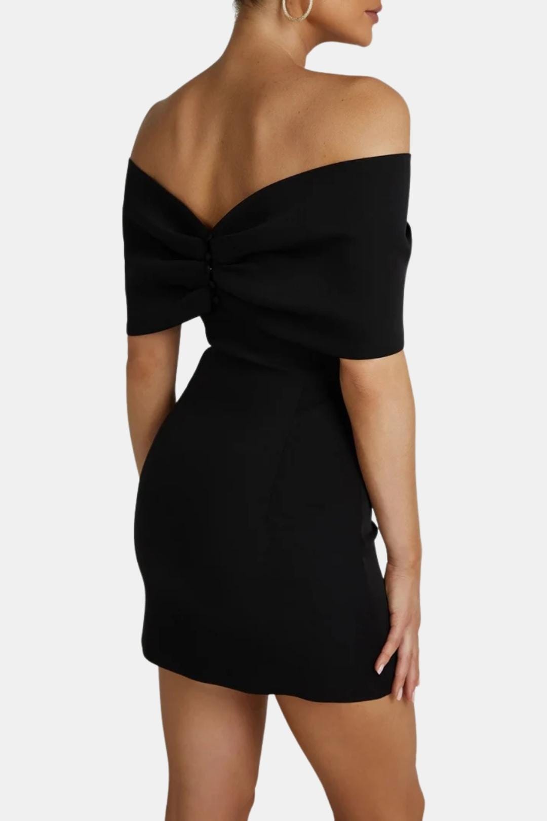 Robe Mini Épaules Dénudées Avec Détail Nœud Pour Femme | Idéal Pour Soirées Et Événements