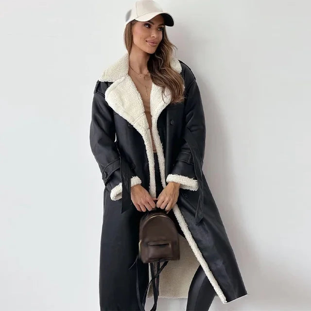 Manteau Long Matelassé avec Fermeture à Boutons pour Femme | Idéal par Temps Froid