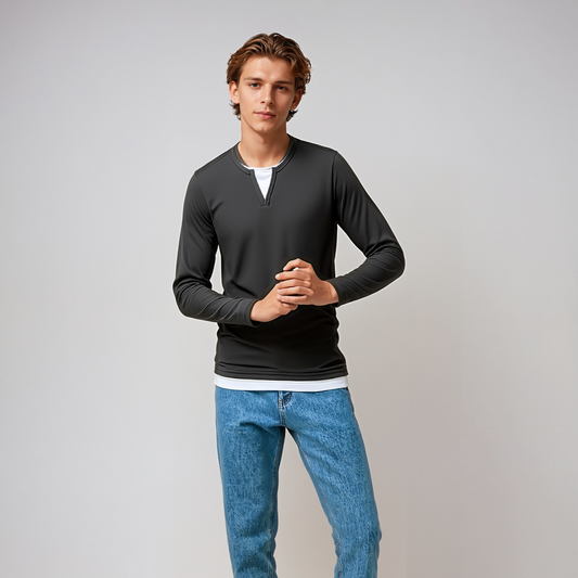 Pull Gris à Manches Longues pour Hommes | Idéal pour un Usage Quotidien