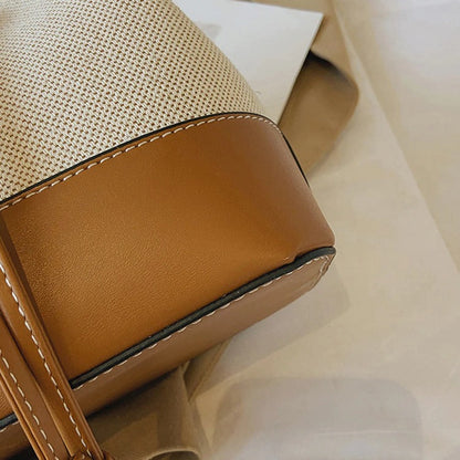 Sac Seau Bicolore Avec Cordon De Serrage Et Bandoulière Ajustable Pour Femme | Idéal Pour Usage Quotidien