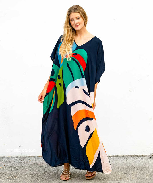 Caftan Ample à Coupe Fluide pour Femme | Idéal pour les Journées Décontractées et les Sorties Estivales
