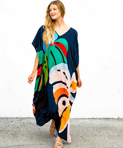 Caftan Ample à Coupe Fluide pour Femme | Idéal pour les Journées Décontractées et les Sorties Estivales