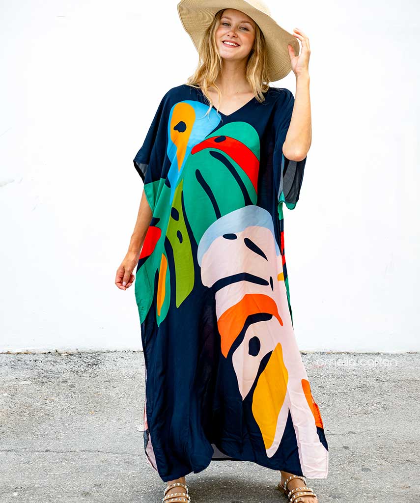 Caftan Ample à Coupe Fluide pour Femme | Idéal pour les Journées Décontractées et les Sorties Estivales