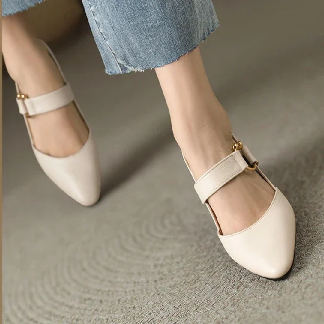 Escarpins Slingback À Bout Pointu Et Talon Bloc Pour Femmes | Idéal Pour Les Occasions Estivales