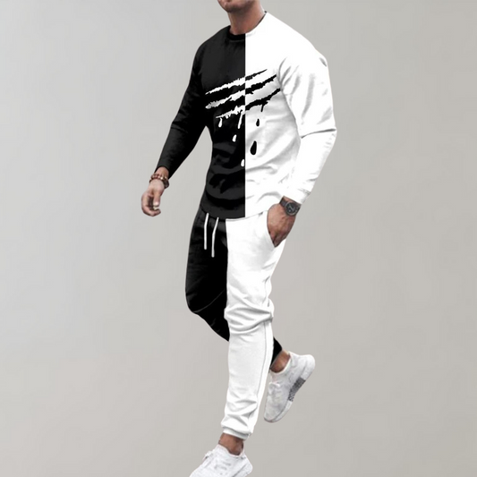 Survêtement avec Design Color Block pour Homme | Idéal pour Le Sport Et Les Loisirs