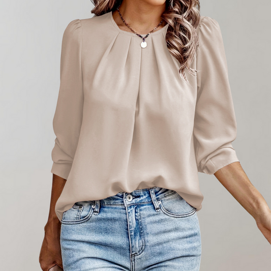 Blouse À Manches Bouffantes Avec Plis Pour Femme | Idéale Pour Un Usage Quotidien